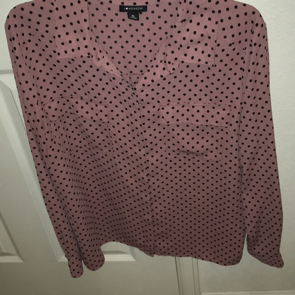 I <3 Robson button blouse